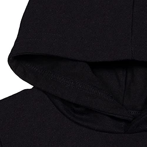 Baby Yoda Big Boys Fleece Pullover Hoodie, Black 10-12