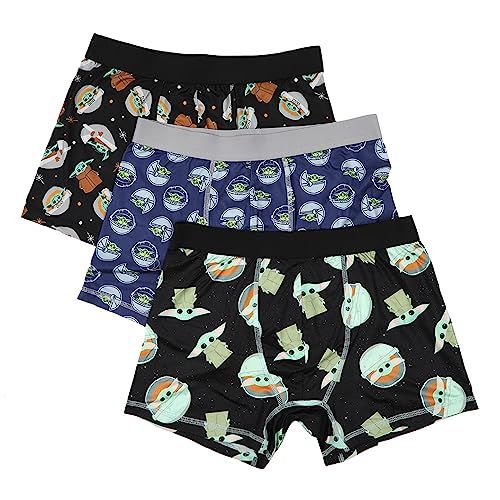 Character Mens 3pk Boxer Briefs Set - XL, Black, Mandalorian Baby Yoda