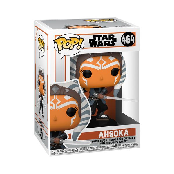 Pop Mandalorian Ahsoka Vinyl Bobblehead with Lightsabers