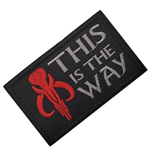 Mandalorian Helmet Inspired Military Patch - Hook and Loop Backing, Embroidered