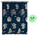 2-Piece Bathroom Set - Grogu’s Galaxy Shower Curtain & Baby Yoda Loofah Body Scrubber, The Mandalorian