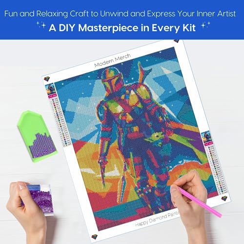 Diamond Painting Kit, The Mandalorian Baby Yoda, 5d Disney Crafts for Adults