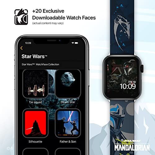 The Mandalorian Beskar Armor Smartwatch Band - Officially Licensed, Compatible with Every Size & Series of Apple Watch (watch not included)