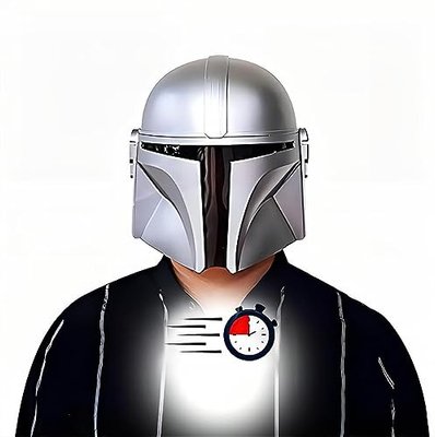 SW Halloween Cosplay Costume Helmet - The Mandalorian Helmet Injection Molded Model PVC Mask