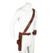 Mandalorian Belt with Holster - Brown PU Leather Cosplay Costume Prop for Men, Small