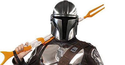 The Mandalorian Beskar Armor Half-Mask - As Shown, One Size