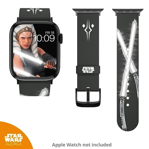 Ahsoka Tano Lightsaber Officially Licensed Apple Watch Band - Compatible with Every Size & Series of Apple Watch (watch not included)