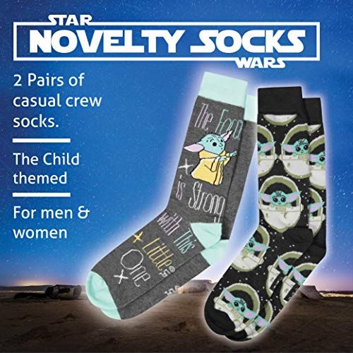 Baby Yoda Socks, The Child Novelty Socks for Adults 2-Pack