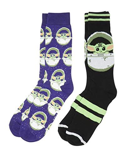 Baby Yoda Pod Women's 2 Pack Crew Socks The Mandalorian