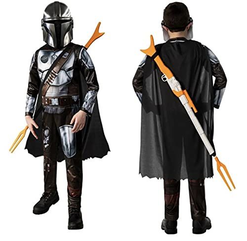 Kids Youth Sizes Cosplay Costume - Mandalorian Dress Up Halloween (Classic Mandalorian, Medium)