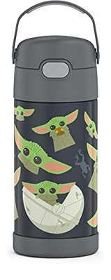 FUNTAINER Mandalorian 12oz Insulated Straw Bottle for Kids - Stainless Steel