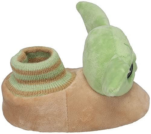 Baby Yoda Toddler Slippers - The Mandalorian Grogu Fullbody Socktop, Green (Toddler Size 5/6)