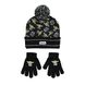 All Over Print Boy's Cuff Beanie & Gloves Set - Black, Mandalorian Grogu