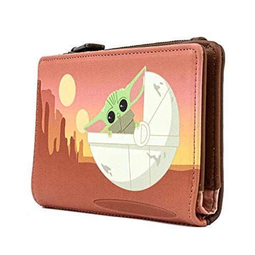 Baby Yoda Wait For Me Faux Leather Wallet
