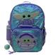 Baby Yoda Girls' 4 Piece Backpack Set, The Mandalorian, Purple