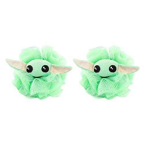 Grogu 2 Piece Loofah Set - Kids Bath & Shower Baby Yoda Body Scrubber Sponge