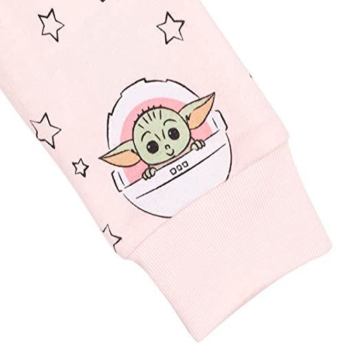 Big Girls' French Terry Pullover Sweatshirt - Pink, Sizes 7-8, The Mandalorian Baby Yoda