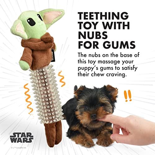 The Mandalorian The Child Puppy Teether Toy - Grogu Mandalorian Puppy Toy for Teething (10 Inch, 1 Count)