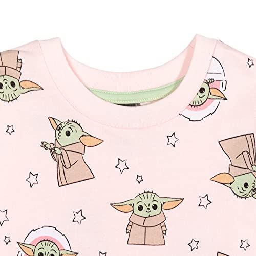 Big Girls' French Terry Pullover Sweatshirt - Pink, Sizes 7-8, The Mandalorian Baby Yoda