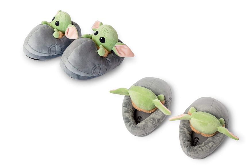 Grogu 3D Slippers The Mandalorian The Child, Soft Plush, Non-Slip Sole, Comfortable, Women 7-8, Kids 5