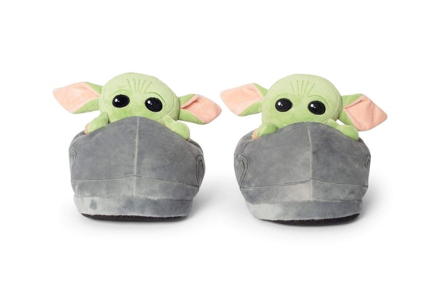 Grogu 3D Slippers The Mandalorian The Child, Soft Plush, Non-Slip Sole, Comfortable, Women 7-8, Kids 5