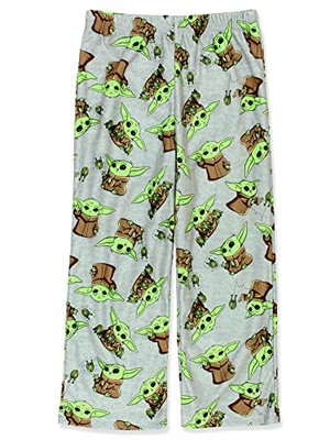 Baby Yoda Lounge Pajama Pants, Little Kid's, Gray 6-8