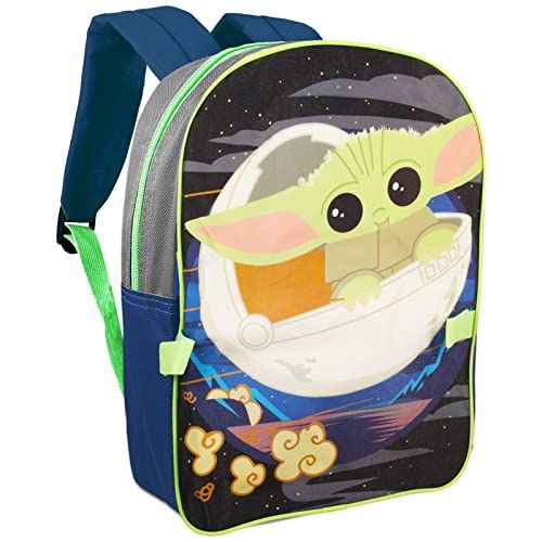 Baby Yoda School Supplies Bundle - Mandalorian Backpack, Lunch Box, and More
