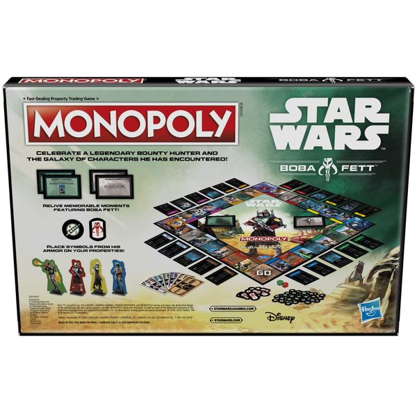 Boba Fett Monopoly Board Game - Inspired by Mandalorian, for Kids 8+