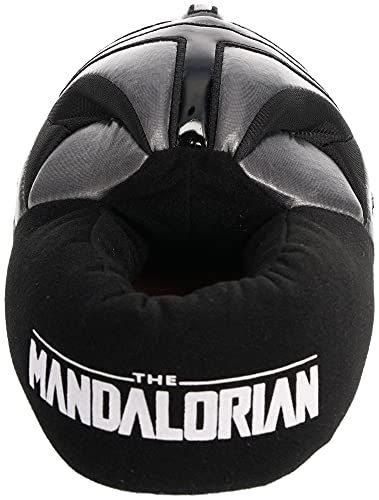 Boys Mandalorian Slipper Full Body Mando Helmet Grey/Black Size 12-13