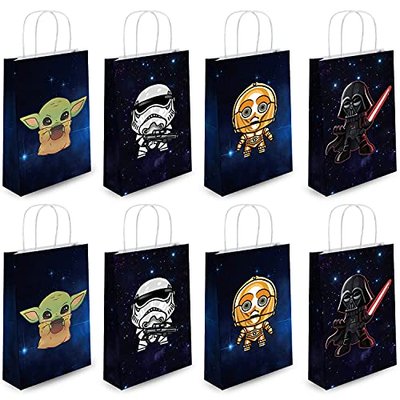 Baby Yoda Theme Birthday Party Decorations Gift Bags, 16 Pack