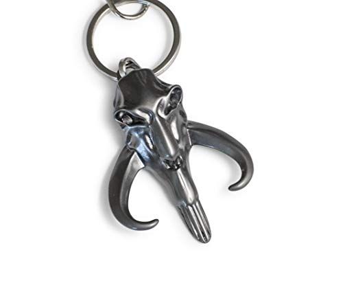 Mandalorian Mythosaur Logo Keychain - Metal, 3D, Heavy Duty, for Car and Backpack, Novelty Accessory