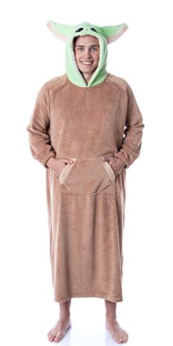 Adult Wearable Blanket Poncho Robe - Men Women, Size S/M, Grogu Costume, The Mandalorian