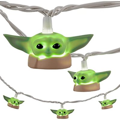 Baby Yoda LED String Lights - The Mandalorian, 10 Feet, Indoor/Outdoor