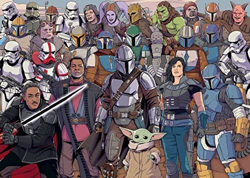 Mandalorian 1000 Piece Jigsaw Puzzle - Unique, Softclick Technology, for Adults