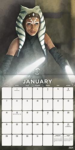 2024 Wall Calendar & Push Pins - The Mandalorian