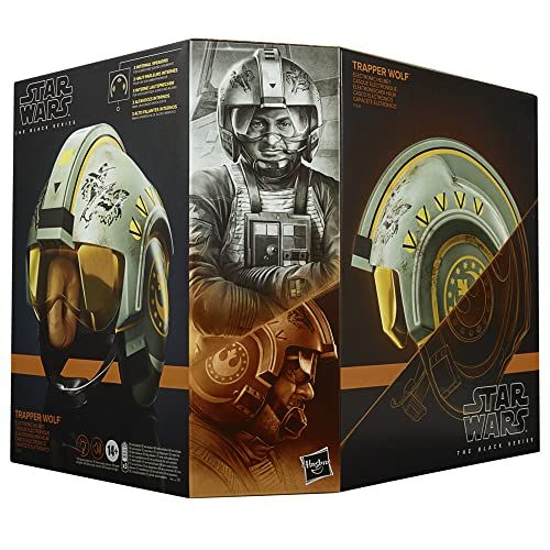 Black Series Trapper Wolf Electronic Helmet - Mandalorian Full Scale Collectible with Lights & Sounds