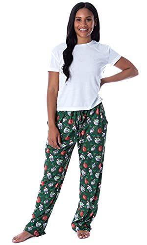 Mandalorian The Child Christmas Ornaments Allover Men's Sleep Pajama Pants Green M
