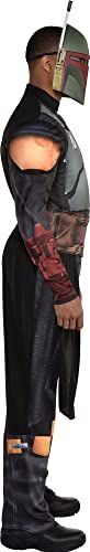 Halloween Costume for Men - Boba Fett, The Mandalorian, Standard, Includes Mask, Jumpsuit with Cape, Belt