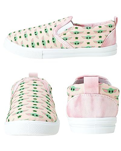 Toddler Girls' Mandalorian Sneakers - Baby Yoda Grogu Slip-On Shoes, Size 10 Toddler