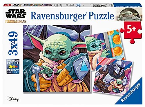 Grogu Moments Jigsaw Puzzle Set 3x49 Piece for Kids The Mandalorian