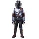 Official Youth Deluxe Costume - Padded Jumpsuit with Gloves, Detachable Cape, and Plastic Mask, Large, The Mandalorian