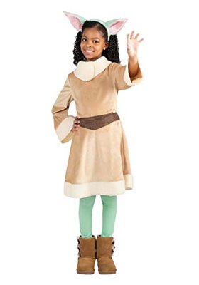 Girls Grogu Costume, Child Yoda, Kids Halloween, Small