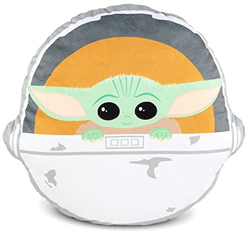 Baby Yoda Flat Pillow The Mandalorian, Super Soft Throw, 17 Inches