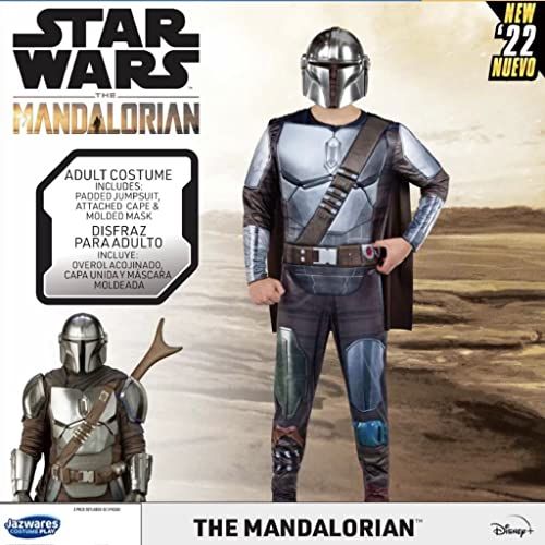 Adult Men's Halloween Cosplay Costume The Mandalorian, Padded Jumpsuit, XL