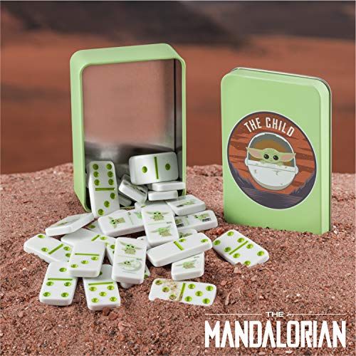Baby Yoda Dominoes Set The Mandalorian, 28 Pieces, Officially Licensed Disney Star Wars