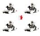 The Mandalorian Minifigure Combo 4 Pack - Imperial Scout Troopers with Blasters and 4 X Speeder Bikes 75292