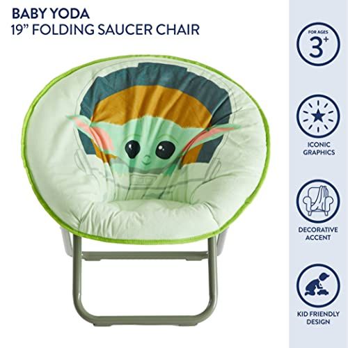 Toddler 19" Folding Saucer Chair - Disney The Mandalorian, Grogu aka The Child