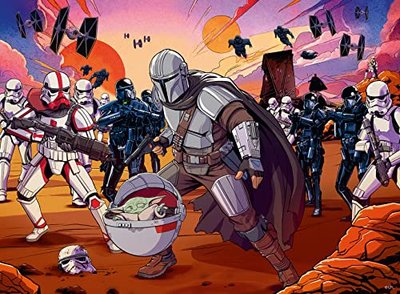 Face Off 200 Piece XXL Jigsaw Puzzle for Kids The Mandalorian