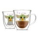Grogu Coffee Mug 13.5oz, Double Wall, Espresso/Cappuccino Cups, Mandalorian, Set of 2