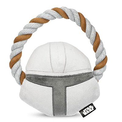 The Mandalorian Rope Ring with Plush Head Dog Toy